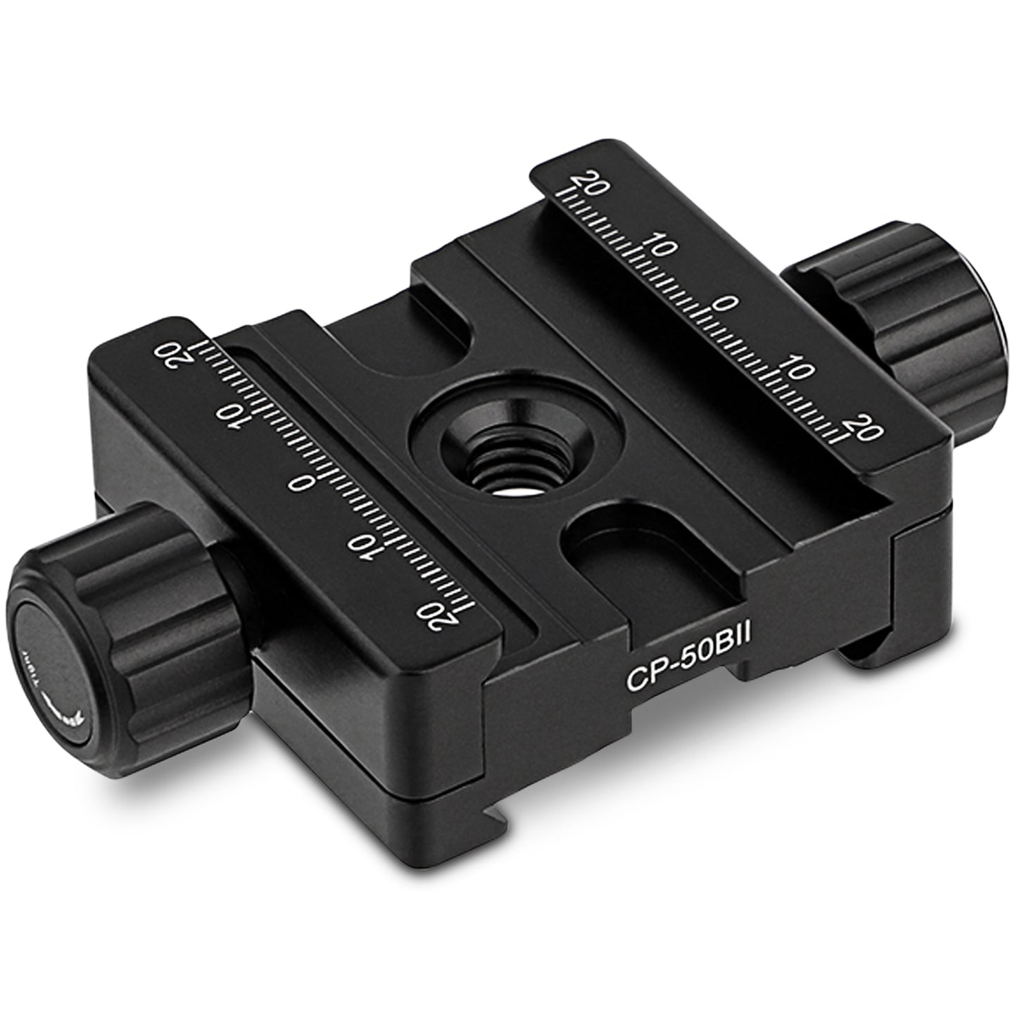 Haoge CP-50BII 50mm Subtend Double Dual Quick Release Clamp for Arca Swiss RRS Benro Rail Plate Nodal Slide