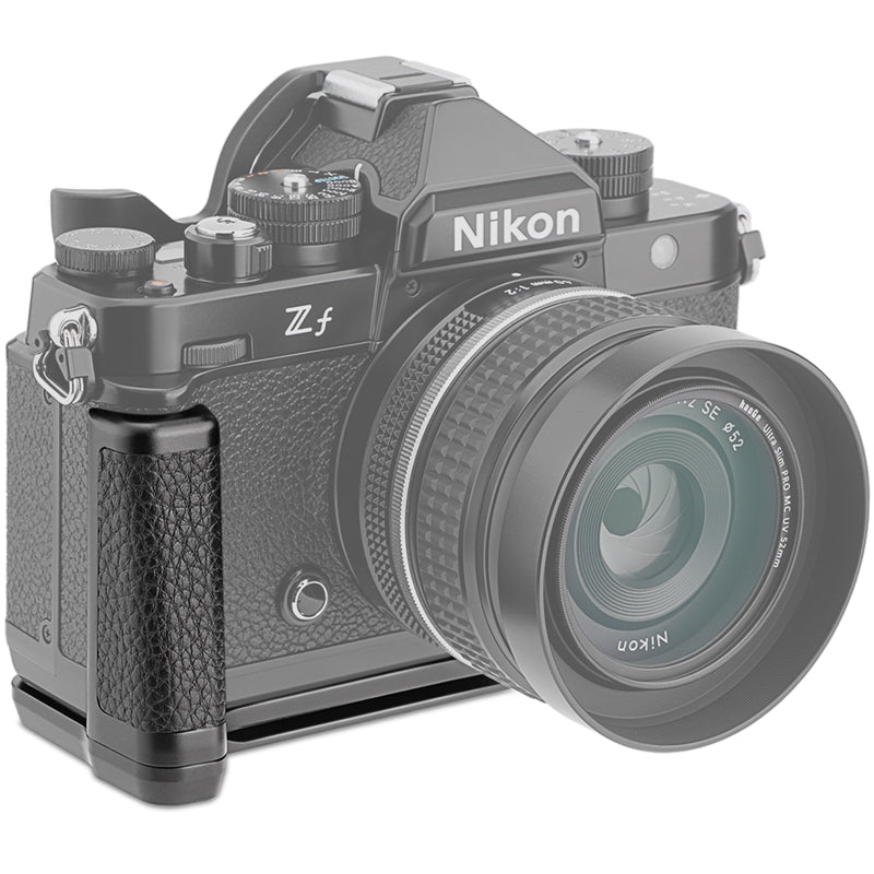 Haoge HG-ZFB Quick Release Plate Camera Bracket Holder Hand Grip for Nikon ZF Camera Black fit Arca Swiss Sunwayfoto Kirk RRS Benro