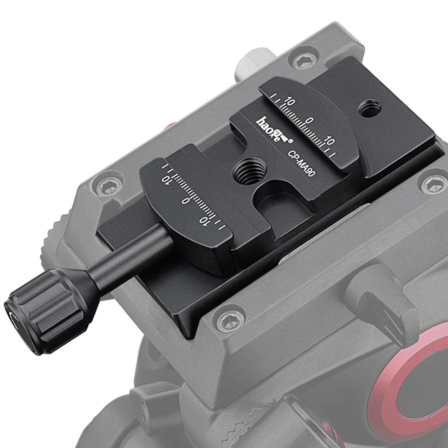 Haoge CP-MA90 Quick Release QR Clamp Adapter Convertor for Select Manfrotto Sachtler Benro Sirui Tripod Fluid Video Head to Arca-Swiss Compatible