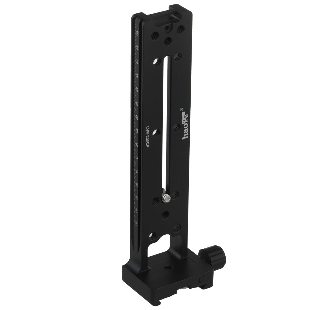 Haoge LVR-200CP 200mm Dual Dovetails Nodal Slide Vertical Rail with 90 Degree Quick Release Clamp Compatible with Arca-Swiss SUNWAYFOTO