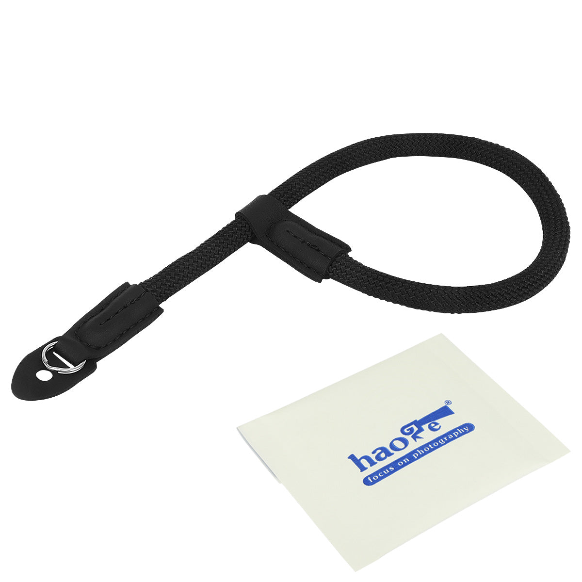 Haoge Camera Hand Wrist Strap for Fujifilm Fuji X-E1 X-E2 X-E2s X-E3 X-E4 X-Pro1 X-Pro2 X-Pro3 X-T1 X-T2 X-T3 X-T4 X-T5 X-T10 X-T20 X-T30 X-T30II X-T50 XE1 XE2 XE2s XE3 XE4 XPro2 XPro3 XT1 XT2 XT3 XT4 XT5 XT10 XT20 XT30 XT30II XT50 Climbing Rope Black