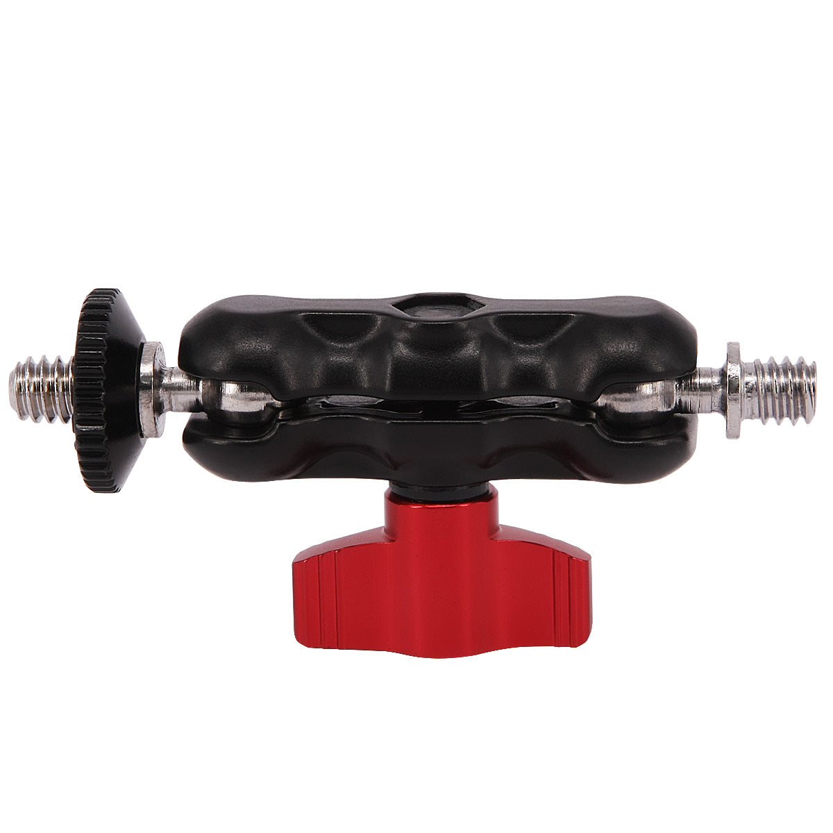 Haoge Mini Multi-Function Double Ball Head Adapter Mount with 1/4-inch Screw for DSLR Camera LCD Monitor LED Lights Flash Light