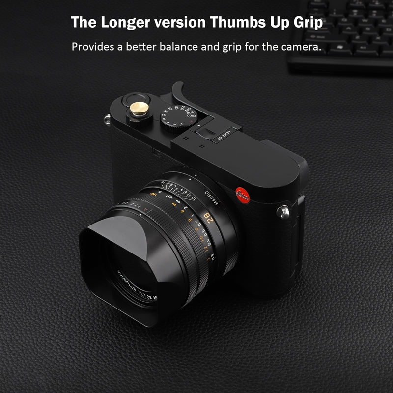 Haoge Metal Thumb Up Grip for Leica Q3 / Q3 43 Camera Digital AccessoriesTHB-Q3B Hot Shoe Thumb Up Rest Support Handgrip