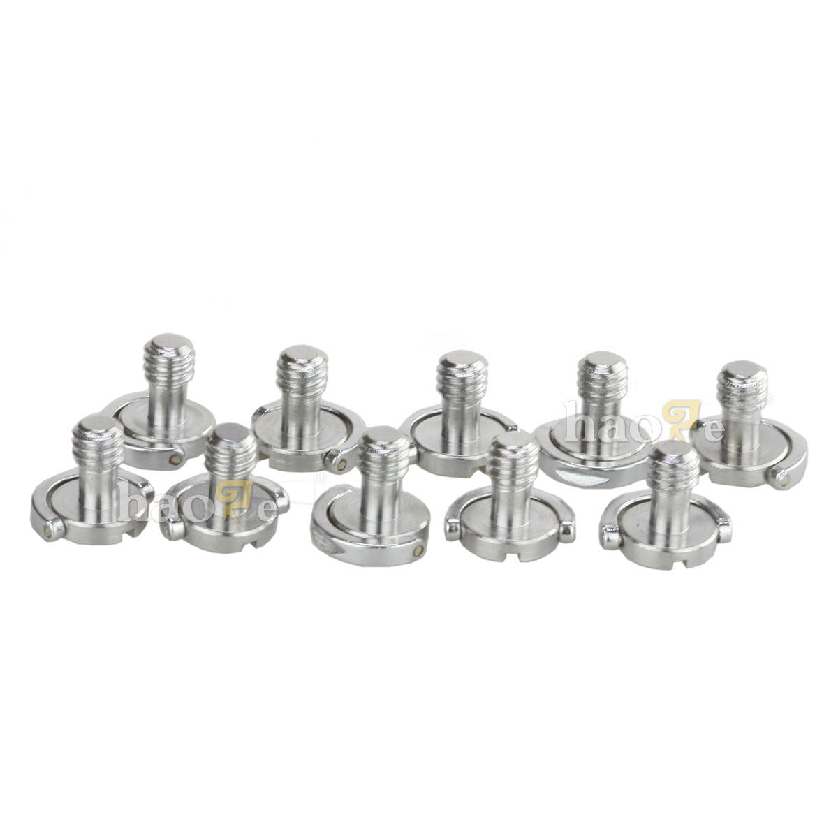 Haoge 1/4"-20 D-Ring Stainless Steel Mounting Fixing Screw for Camera Tripod Monopod Quick Release Plate (Pack of 10)