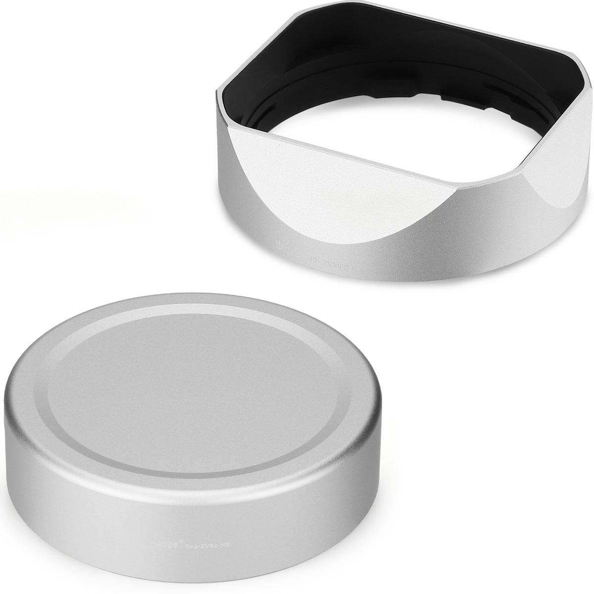 Haoge New Square Metal Lens Hood for Carl Zeiss Biogon T* 2/35 35mm f2 ZM, C Biogon T* 2.8/35 35mm f2.8 ZM, Planar T* 2/50 50mm f2 ZM Lens Black with Cap LH-ZVM02-NB+Cap-ZV02-NB