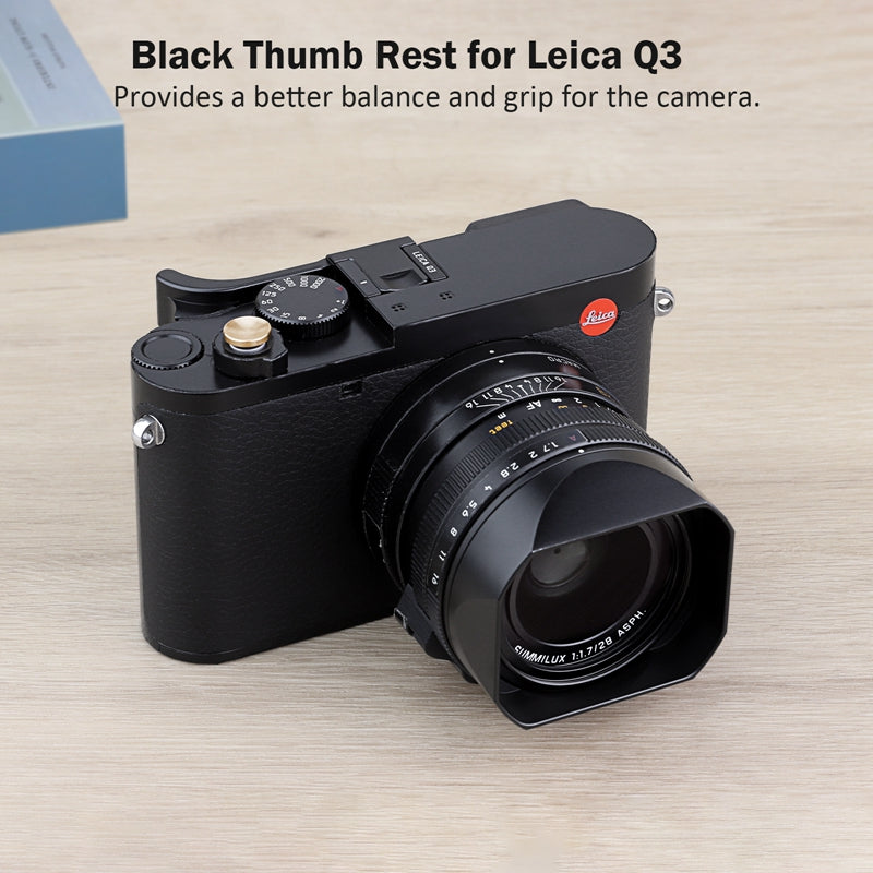Haoge Metal Thumb Up Grip for Leica Q3 / Q3 43 Camera Digital AccessoriesTHB-Q3B Hot Shoe Thumb Up Rest Support Handgrip