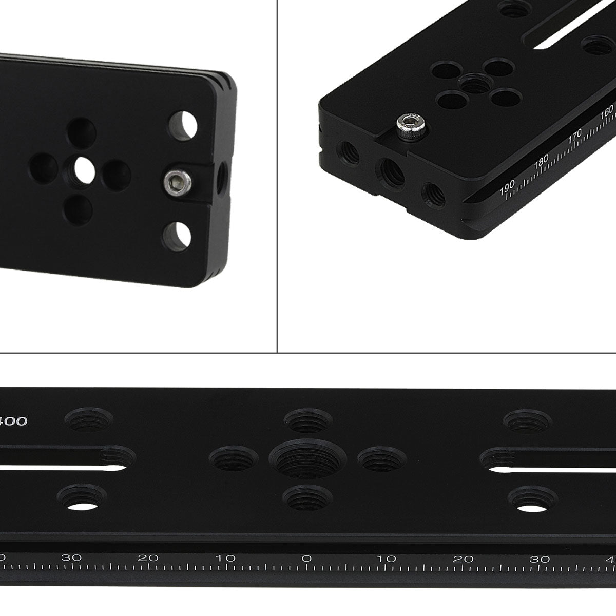 Haoge HQR-400 400mm Multi-purpose Dual Dovetail Long Quick Release Extender Rail Sliding Plate for Camera Tripod Ballhead Clamp fit Benro Arca Swiss Sunwayfoto