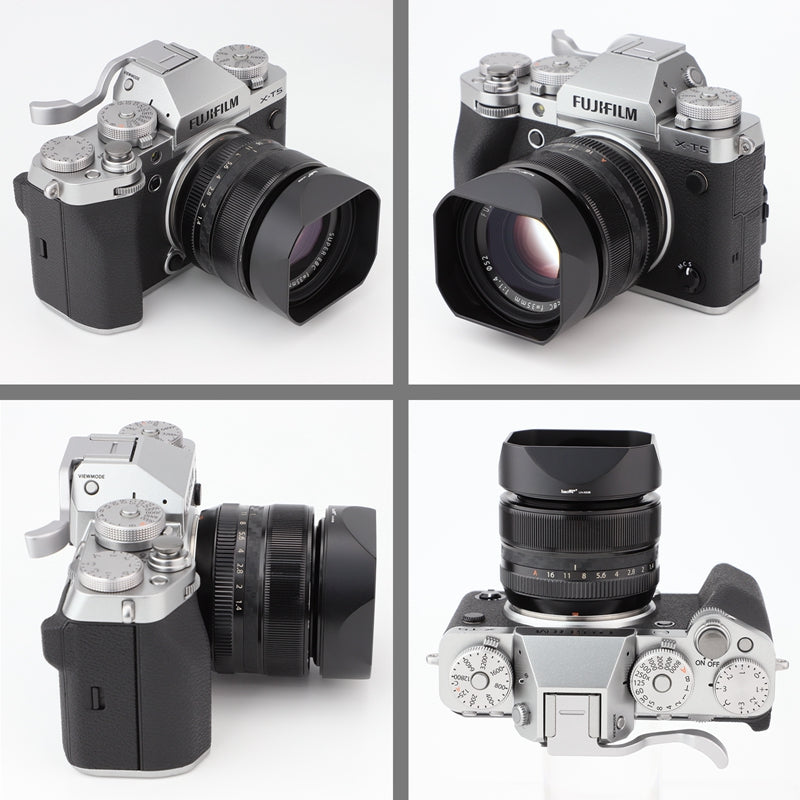 Haoge LH-X53B Square Metal Lens Hood Shade with Metal Cap for Fujifilm Fuji Fujinon XF 35mm F1.4 R / XF35mmF1.4 R xf18mm f2.8 Lens