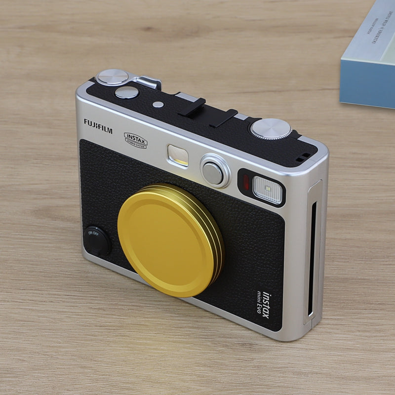 Haoge Metal Lens Cap for Fujifilm Instax Mini Evo Film Photo Camera Accessories Lens Cover,Gold