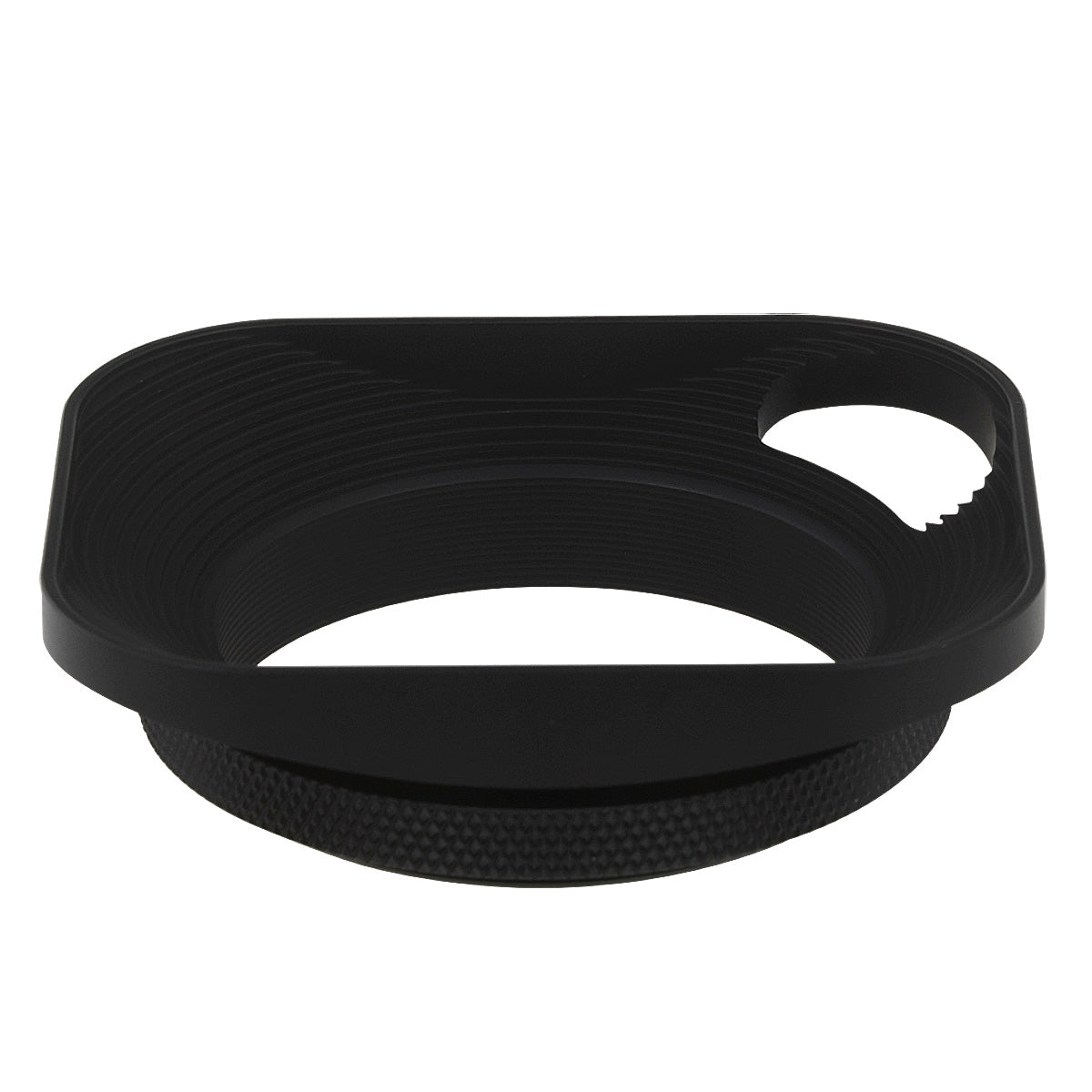 Haoge 49mm Square Metal Screw-in Lens Hood Hollow Out Designed with Cap for Leica Q3 Q2 Q Camera and 49mm Filter Thread Lens Black LH-E2P