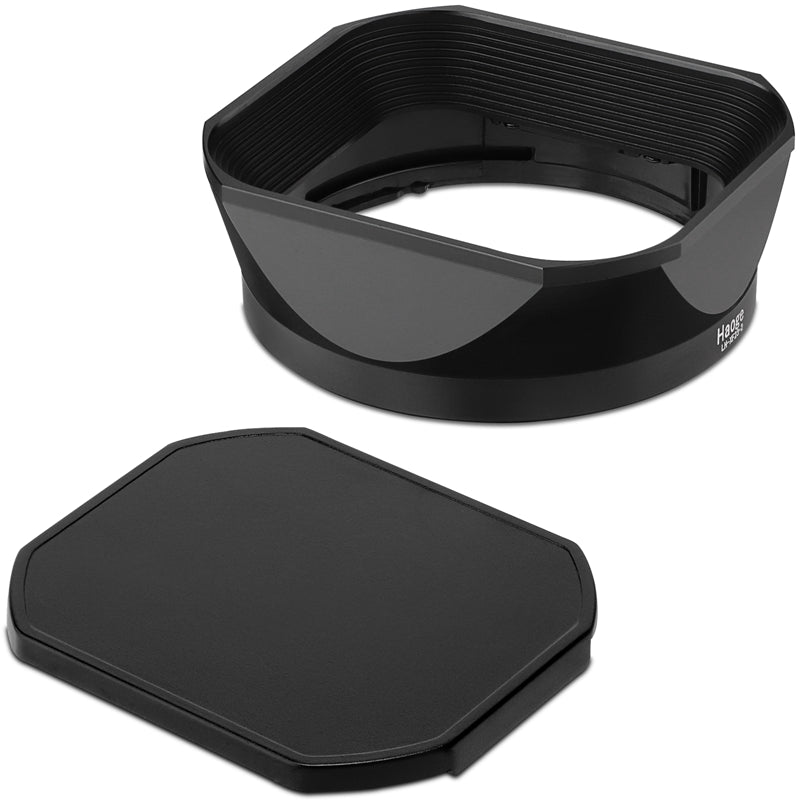 Haoge Metal Square Lens Hood for Fujifilm Fujinon Fuji XF 16-50mm F2.8-4.8 R LM WR lens Replaces LH-XF23 II/LH-XF23-2 Lens Hood with a Hood Cap