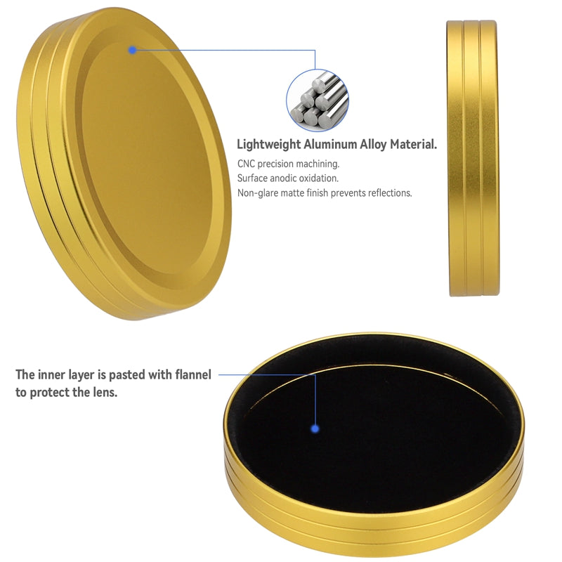 Haoge Metal Lens Cap for Fujifilm Instax Mini Evo Film Photo Camera Accessories Lens Cover,Gold