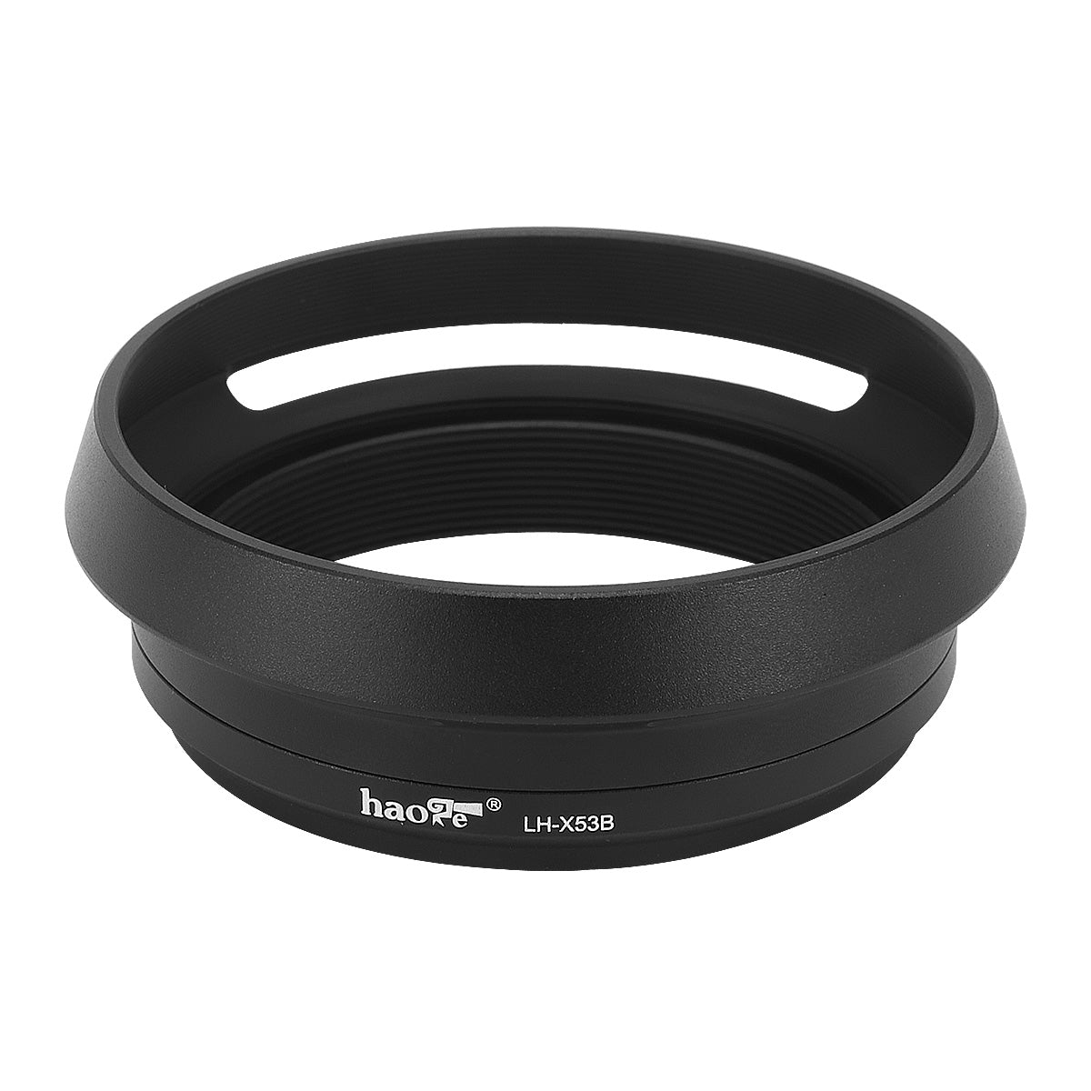 Haoge 3in1 Lens Hood with Adapter Ring with Cap Set for Fujifilm Fuji X100VI Camera Black LH-X53B