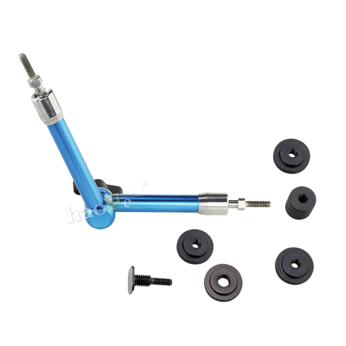 Haoge 11 inch Stainless Steel Adjustable Friction Articulating Magic Arm for DSLR Camera LCD Monitor LED Light Blue