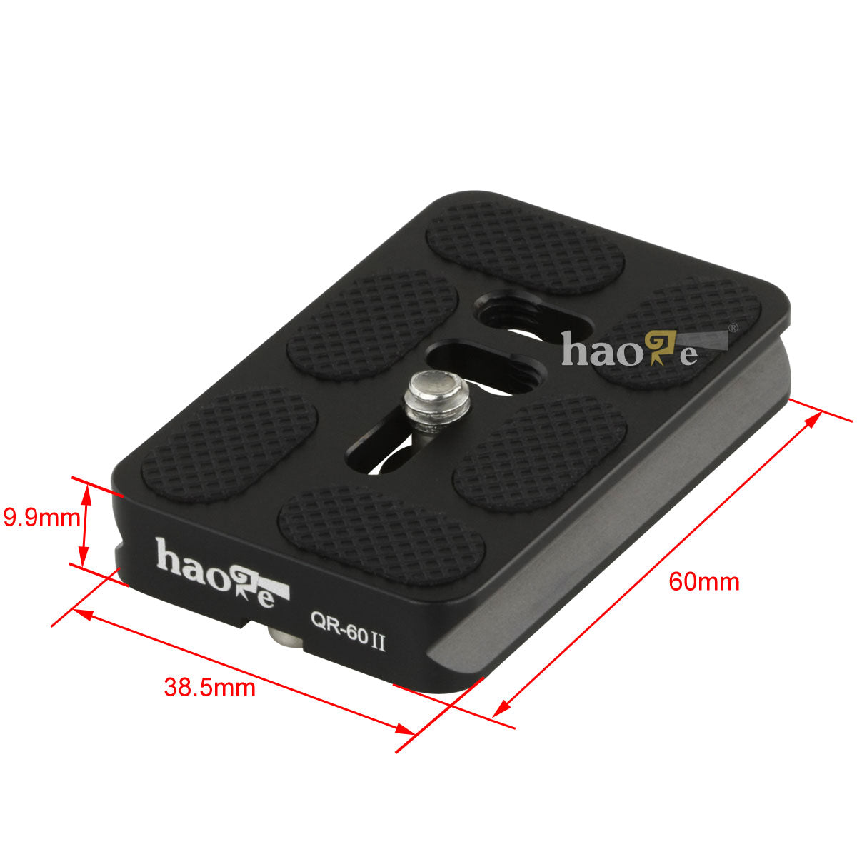 Haoge 58mm Screw Knob Clamp Adapter with 60mm QR Quick Release Plate for Camera Tripod Ballhead Monopod Ball Head Fit Arca Swiss
