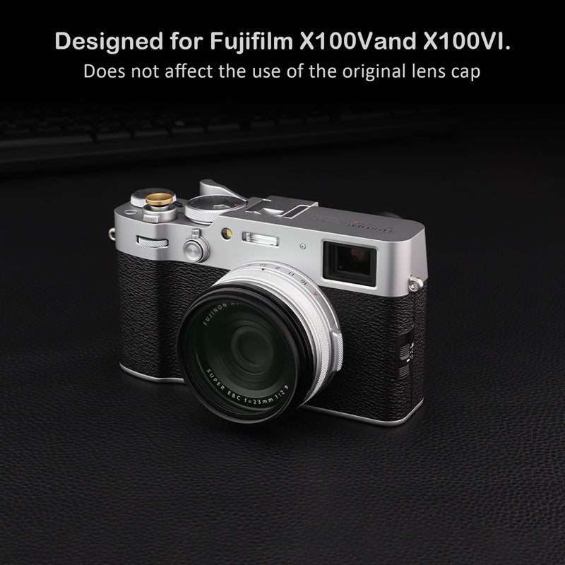 Haoge Lens Filter Adapter Ring for Fujifilm X100VI Fuji FinePix X100V Camera fit 49mm UV CPL ND Filter Lens Cap Replace Fujifilm AR-X100 Black