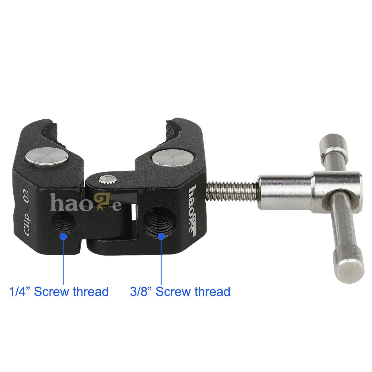 Haoge Large Super Clamp with 1/4" 3/8" Screw Thread for LCD Monitor DSLR Camera DV Tripod