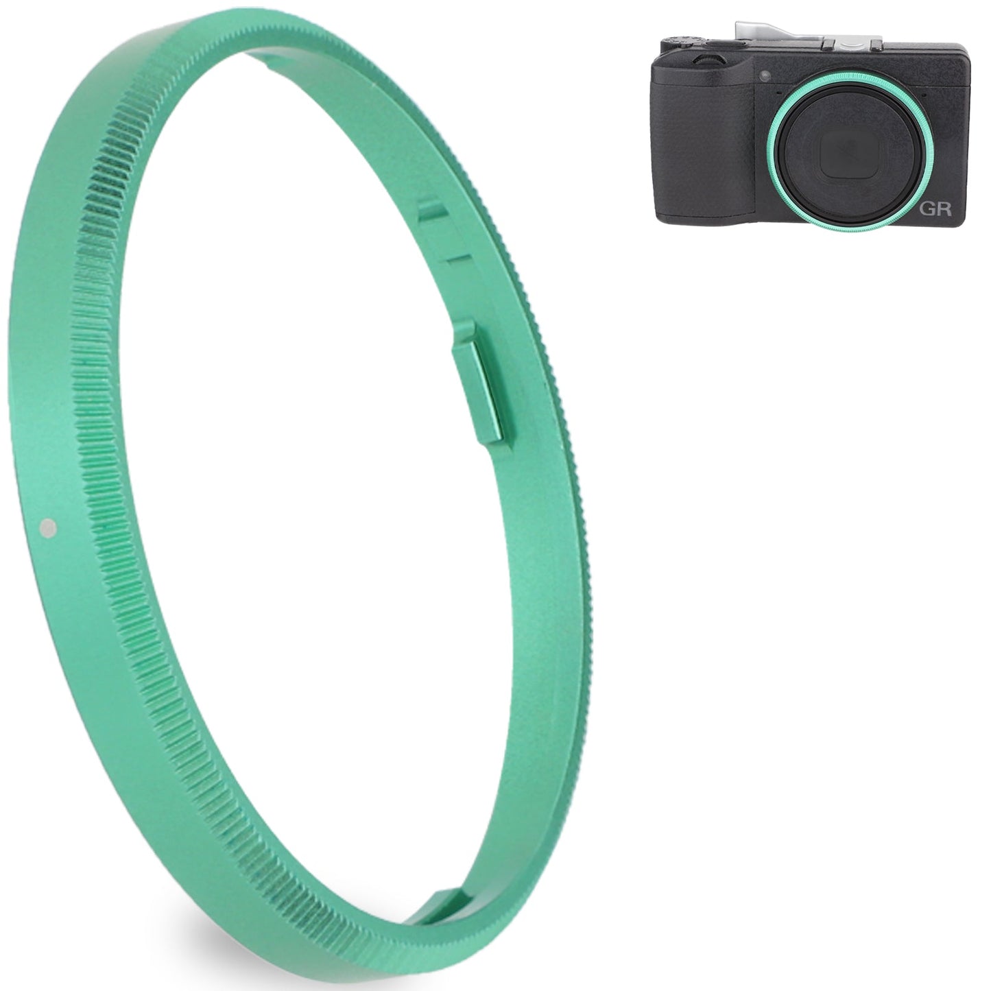 Haoge RRC-GR3XE Green Metal Decorate Ring for RICOH GR3X/GRIIIX Camera accessories replaces GN-2