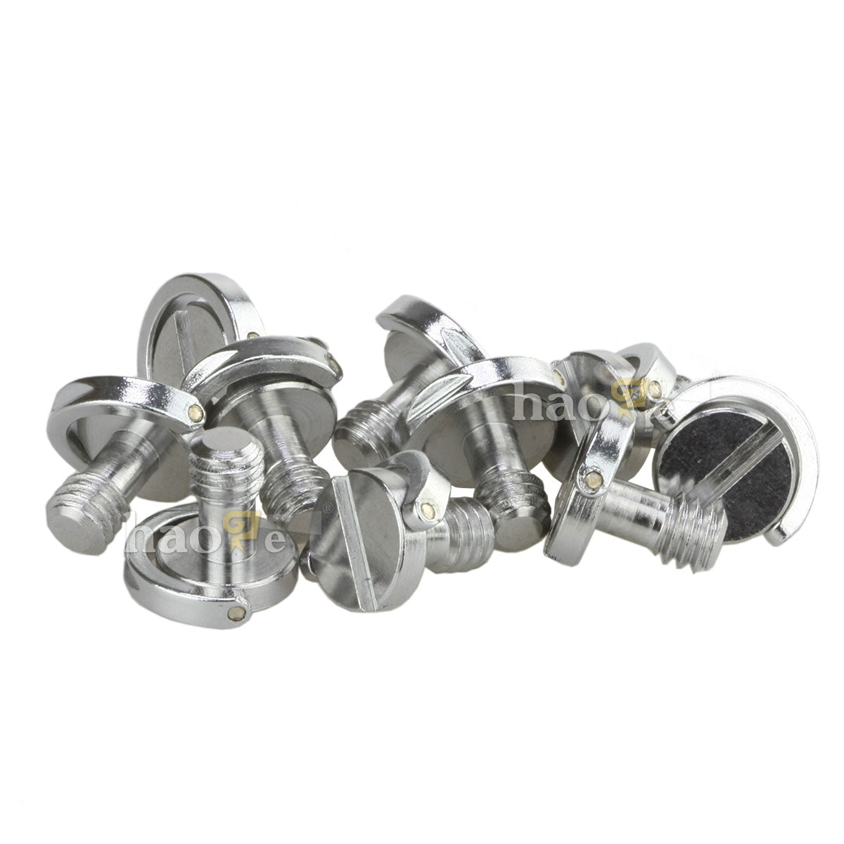 Haoge 1/4"-20 D-Ring Stainless Steel Mounting Fixing Screw for Camera Tripod Monopod Quick Release Plate (Pack of 10)