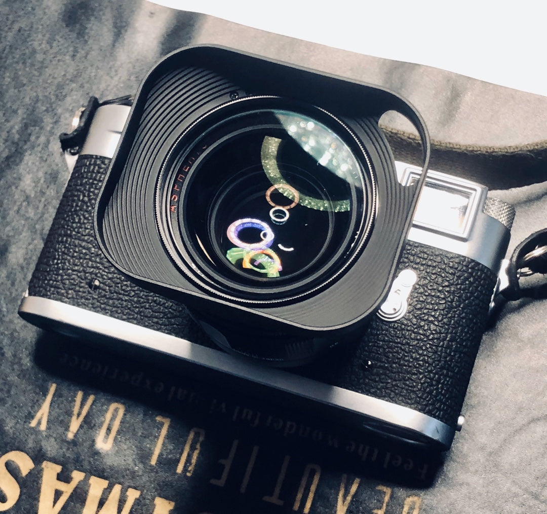 Haoge LH-VM35P Bayonet Metal Square Lens Hood Compatible with Voigtlander Nokton Aspherical ASPH 40mm f/1.2 VM , 35mm f1.2 VM , 50mm f1.2 VM Leica M Lens replaces LH-8 Hollow Out Designed Black
