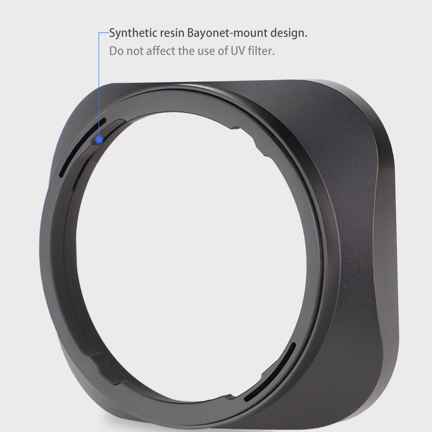 Haoge Bayonet Square Metal Lens Hood for Sigma 23mm F1.4 DC DN Lens LH-SM23