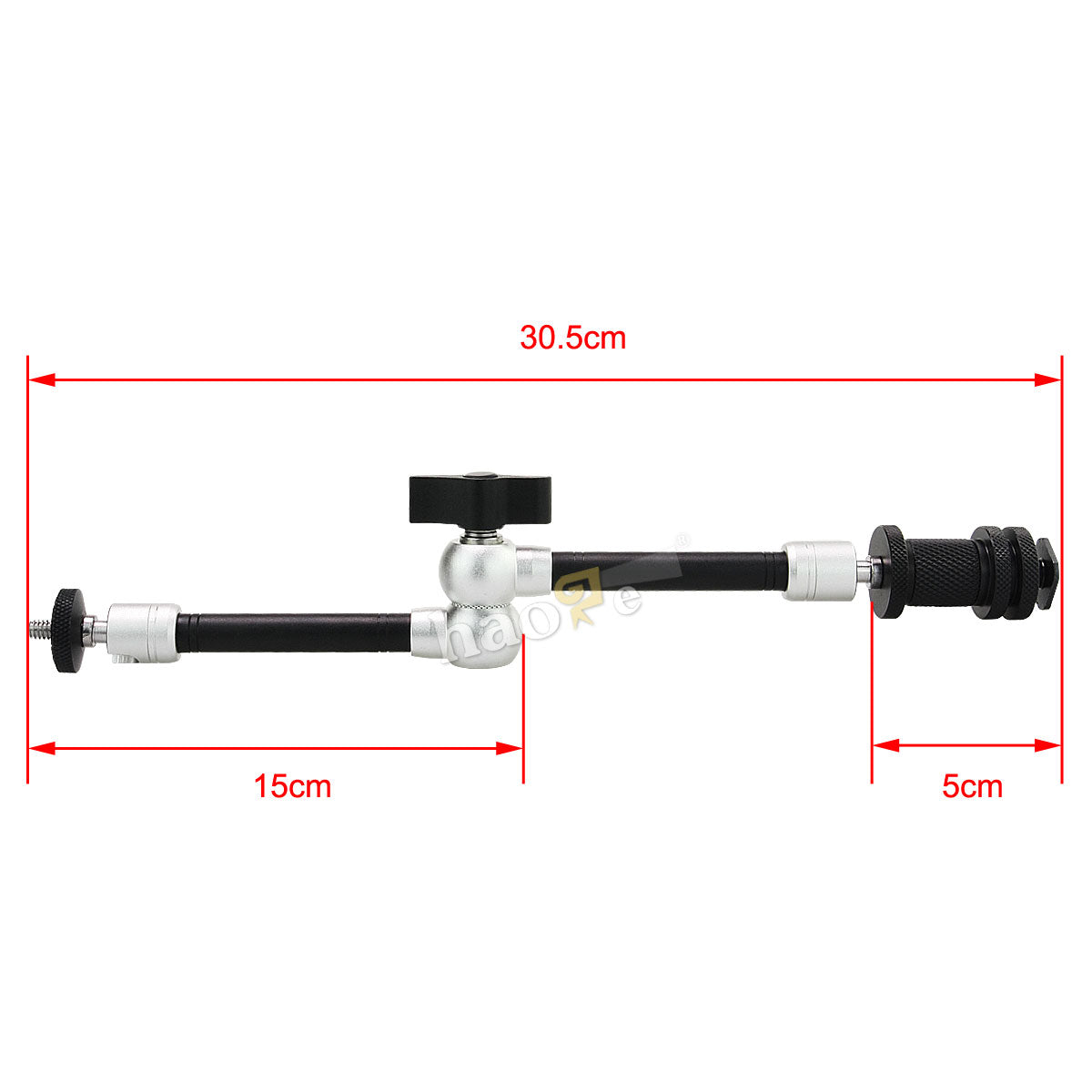 Haoge 11 inch Articulating Friction Magic Arm with Large Clamp Crab Pliers Clip for HDMI LCD Monitor LED Light DSLR Camera Video Tripod