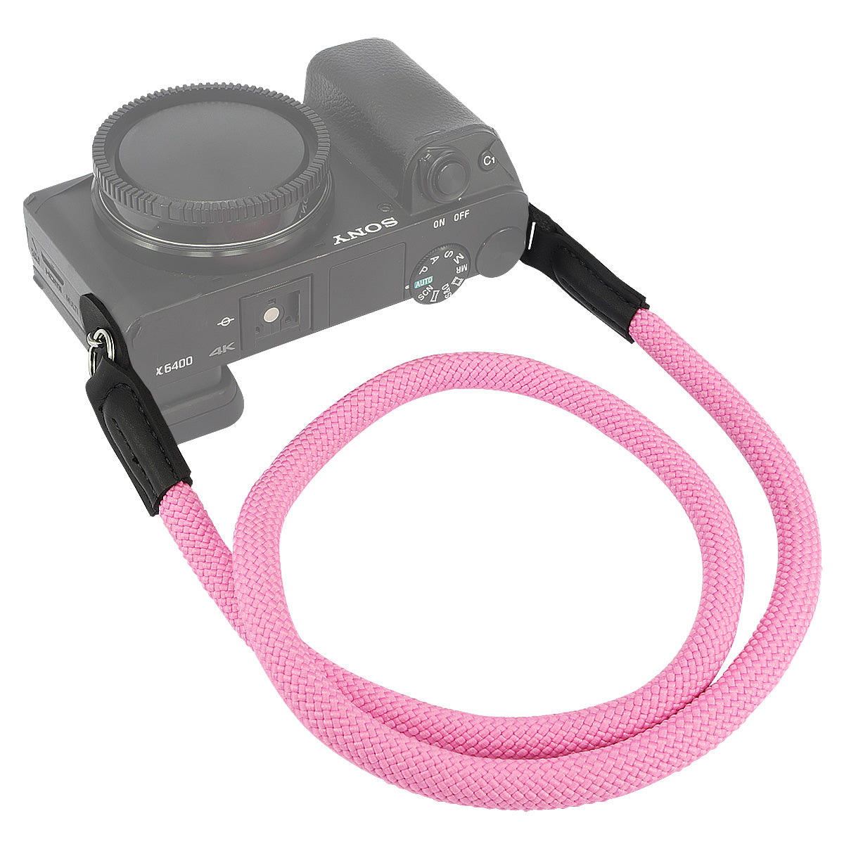 Haoge Camera Neck Strap for Sony a5000 a5100 a6000 a6100 a6300 a6400 a6500 a6600 NEX-3N NEX-5T NEX-5R NEX-6 NEX-7 NEX3 NEX5 NEX6 NEX7 A7C A7CII A7CR A1II Climbing Rope Pink