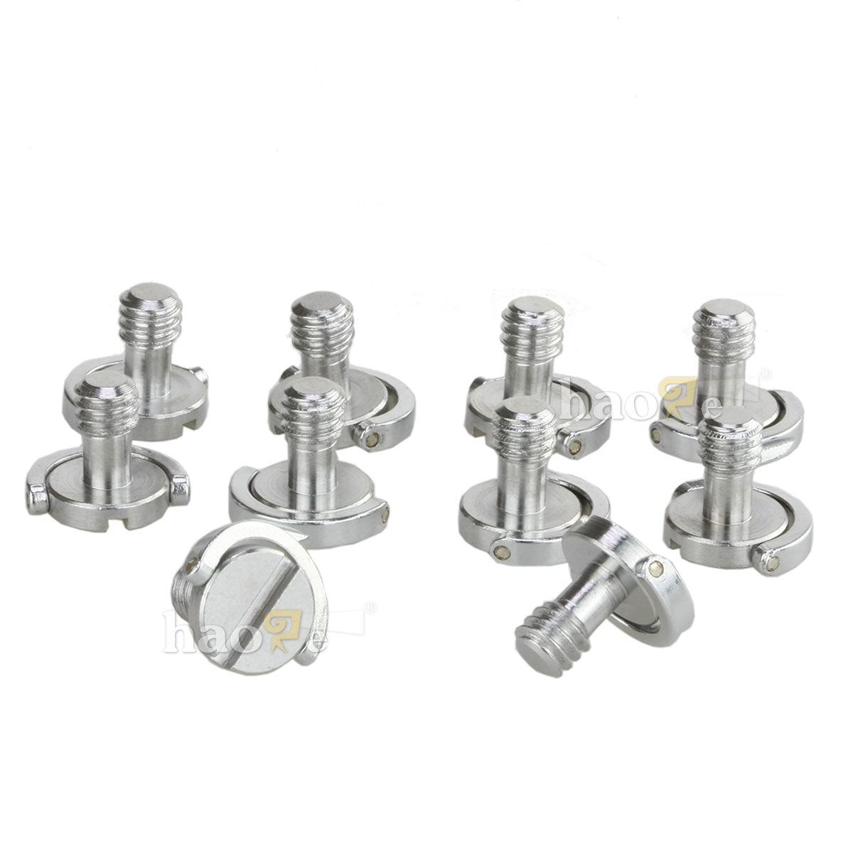 Haoge 1/4"-20 D-Ring Stainless Steel Mounting Fixing Screw for Camera Tripod Monopod Quick Release Plate
