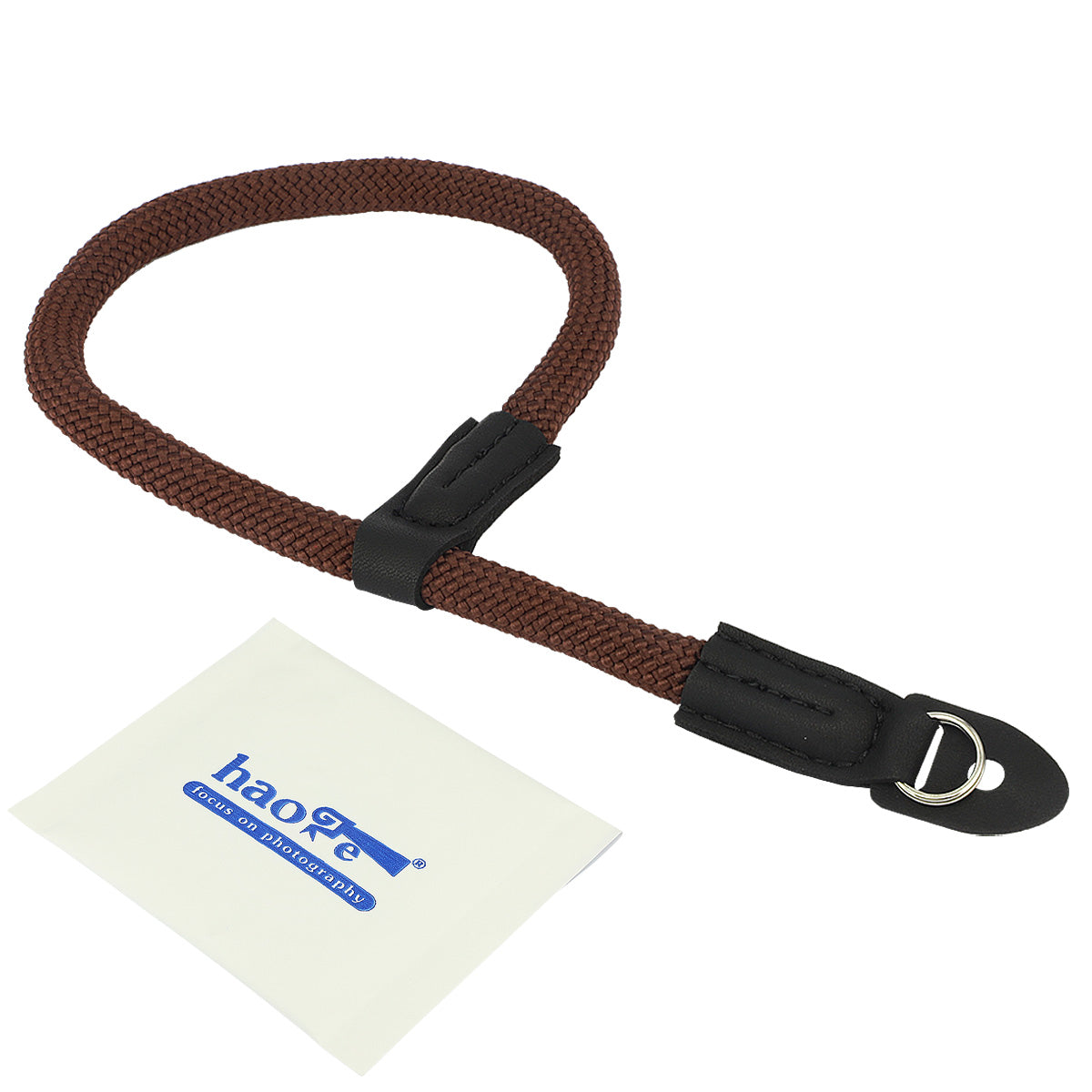 Haoge Camera Hand Wrist Strap for Fujifilm Fuji X-H1 XH1 X30 X100VI X100V X70 X100 X100F X100T X100S GFX 50R GFX100 GRX100RF, for Canon EOS M5 M6, for Nikon 1 J3 J4 J5 V1 V2 V3 S1 S2 Climbing Rope Coffee