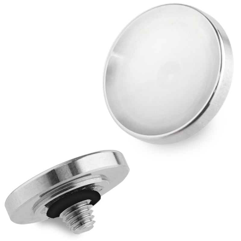 Haoge 12mm Metal Shutter Release Button for Fujifilm XT5 X-Pro3 XT50 Nikon Zf DF and Leica M10 M-11 Q3 Q3-43 D-LUX 8 Concave Surface Silver,New version: diameter 12mm