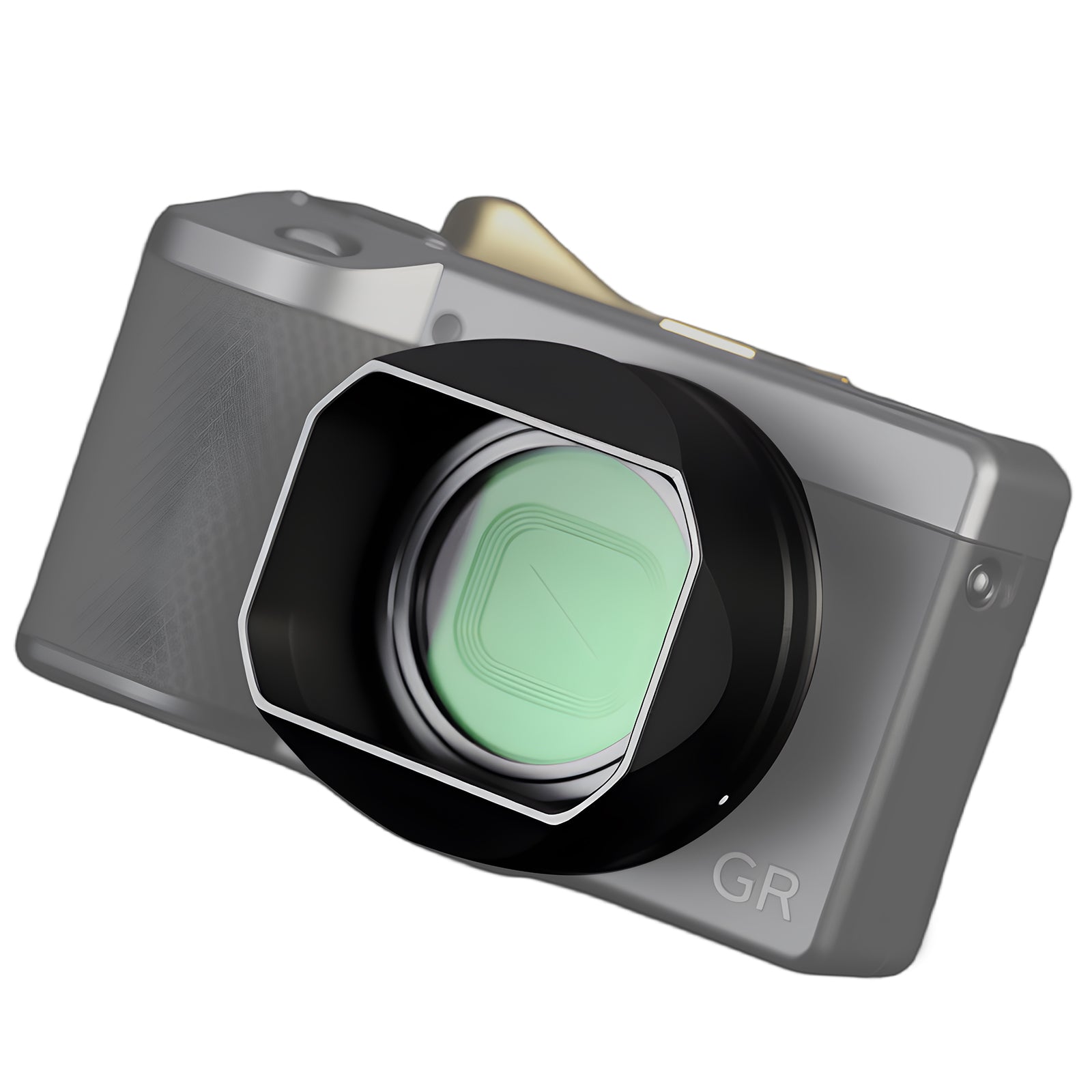 Haoge メタルスクエアレンズフード RICOH GRIV GR4 カメラアクセサリー