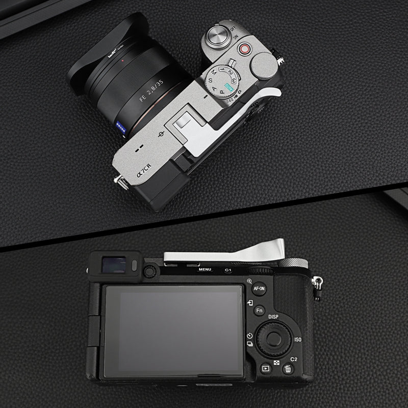 Haoge THB-A7CIIS Metal Hot Shoe Thumb Up Rest Hand Grip for Sony α7CII,Alpha 7CR,ILCE-7Cii,Camera Accessories Silver