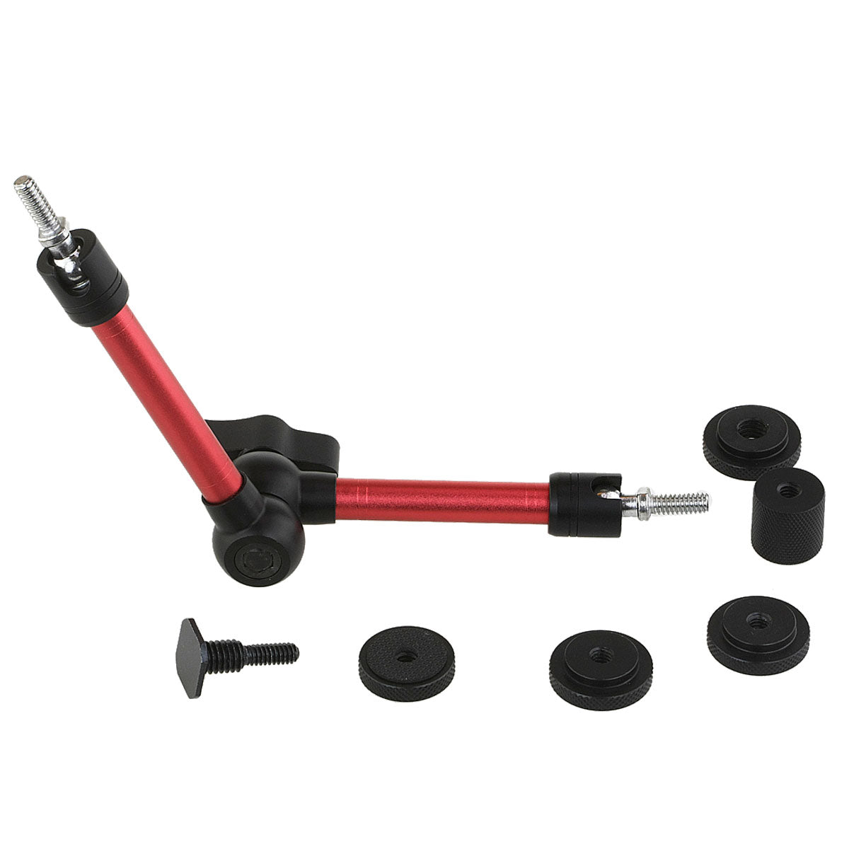 Haoge 11 Inch Adjustable Friction Articulating Magic Arm for DSLR Camera LCD Monitor LED Light Red
