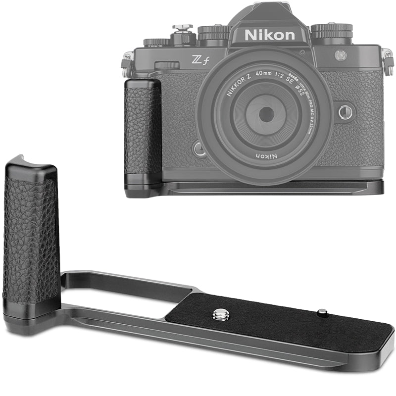 Haoge HG-ZFB Quick Release Plate Camera Bracket Holder Hand Grip for Nikon ZF Camera Black fit Arca Swiss Sunwayfoto Kirk RRS Benro