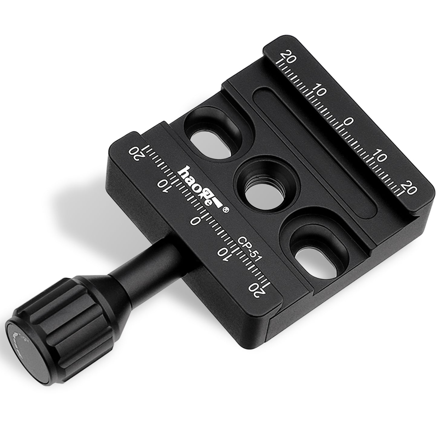 Haoge CP-51 50mm Screw Knob Clamp Adapter Mount for Quick Release QR Plate Camera Tripod Ballhead Monopod Ball Head Fit Arca Swiss