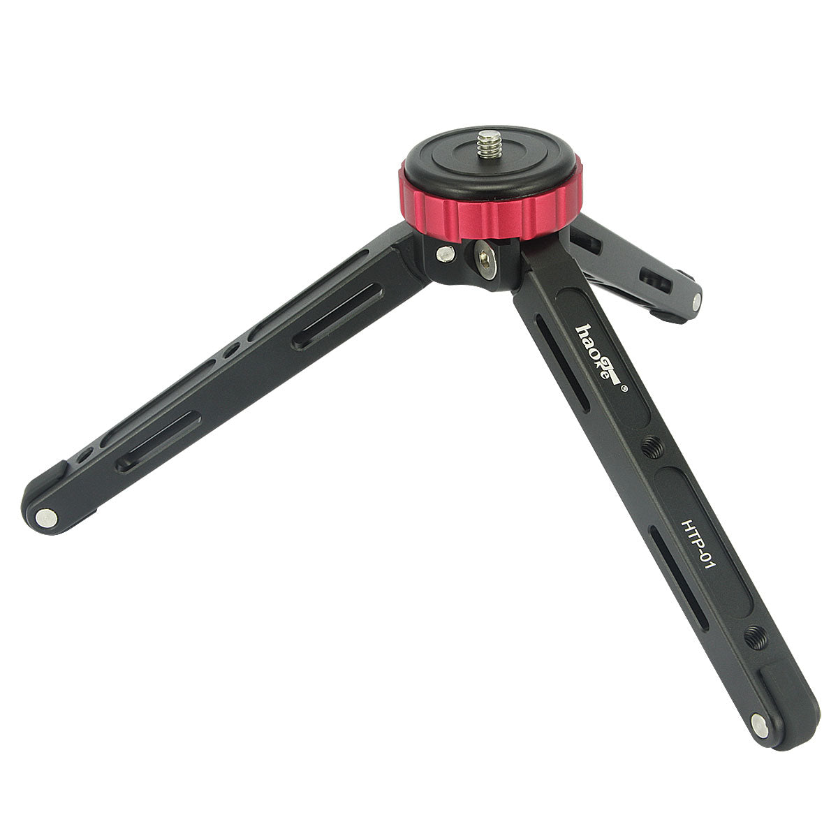 Haoge HTP-01 Table Top Tabletop Tripod Desktop Stand with 1/4 Screw Mount and Function Leg Design for DSLR Camcorder Digital Camera Low Angle Shot Macro Photography Max load 6.8kg 15lb