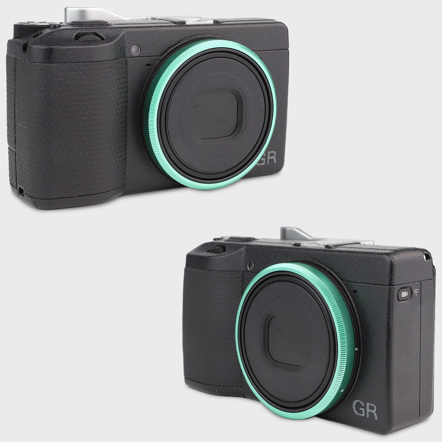 Haoge RRC-GR3XE Green Metal Decorate Ring for RICOH GR3X/GRIIIX Camera accessories replaces GN-2