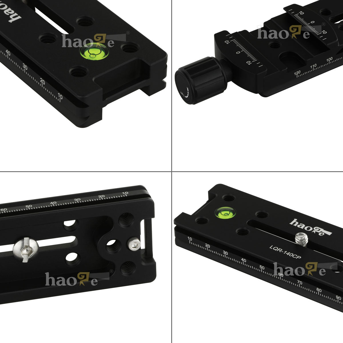 Haoge 140mm Nodal Slide Double Dovetail Focusing Rail Plate with Metal Quick Release Clamp for Camera Panoramic Panorama Close Up Macro Shoot fit Arca Swiss RRS Benro Kirk