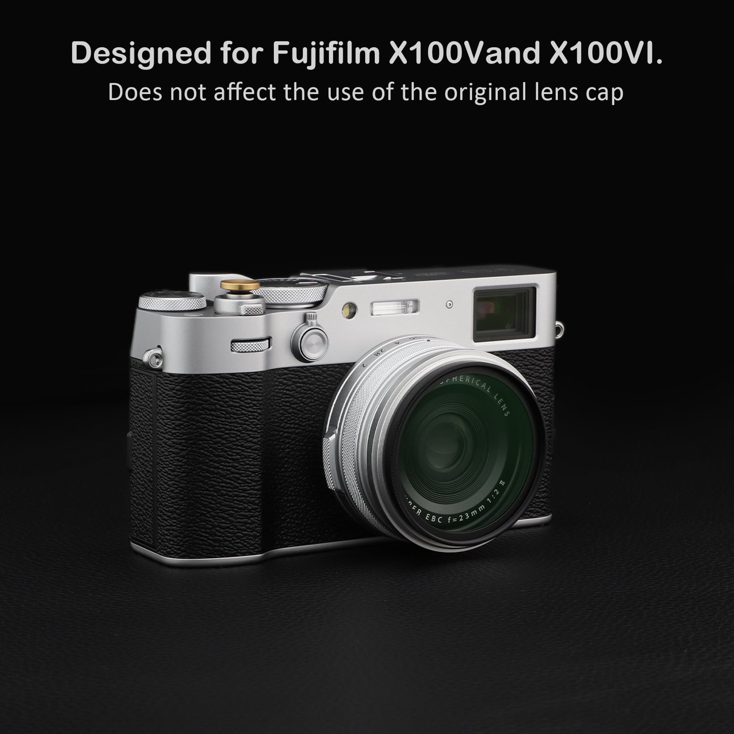 Haoge Lens Filter Adapter Ring for Fujifilm X100VI Fuji FinePix X100V Camera fit 49mm UV CPL ND Filter Lens Cap Replace Fujifilm AR-X100 Silver