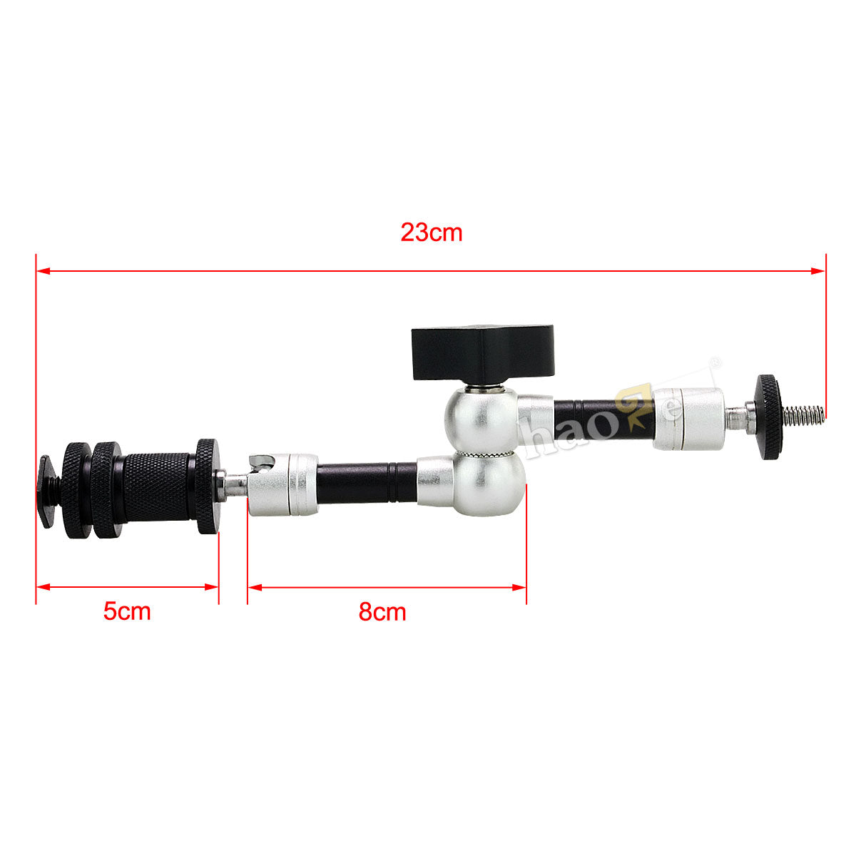 Haoge 7 inch Articulating Friction Magic Arm with Small Clamp Crab Pliers Clip for HDMI LCD Monitor LED Light DSLR Camera Video Tripod