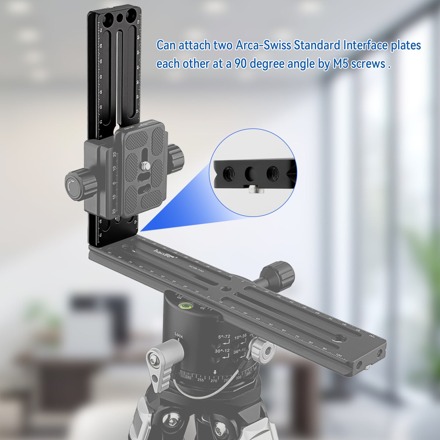 Haoge HQR-160 160mm Multi-Purpose Long Quick Release Extender Rail Sliding Plate for Camera Tripod Ballhead Clamp fit Benro Arca Swiss Sunwayfoto