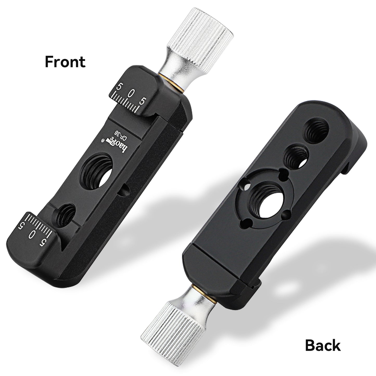 Haoge CP-38 DSLR and Mirrorless Quick Release Clamp and Plate for Arca-Type Standard with 1/4” Thread 3/8” Locating Hole NATO Rail (ARRI-Style Mount)