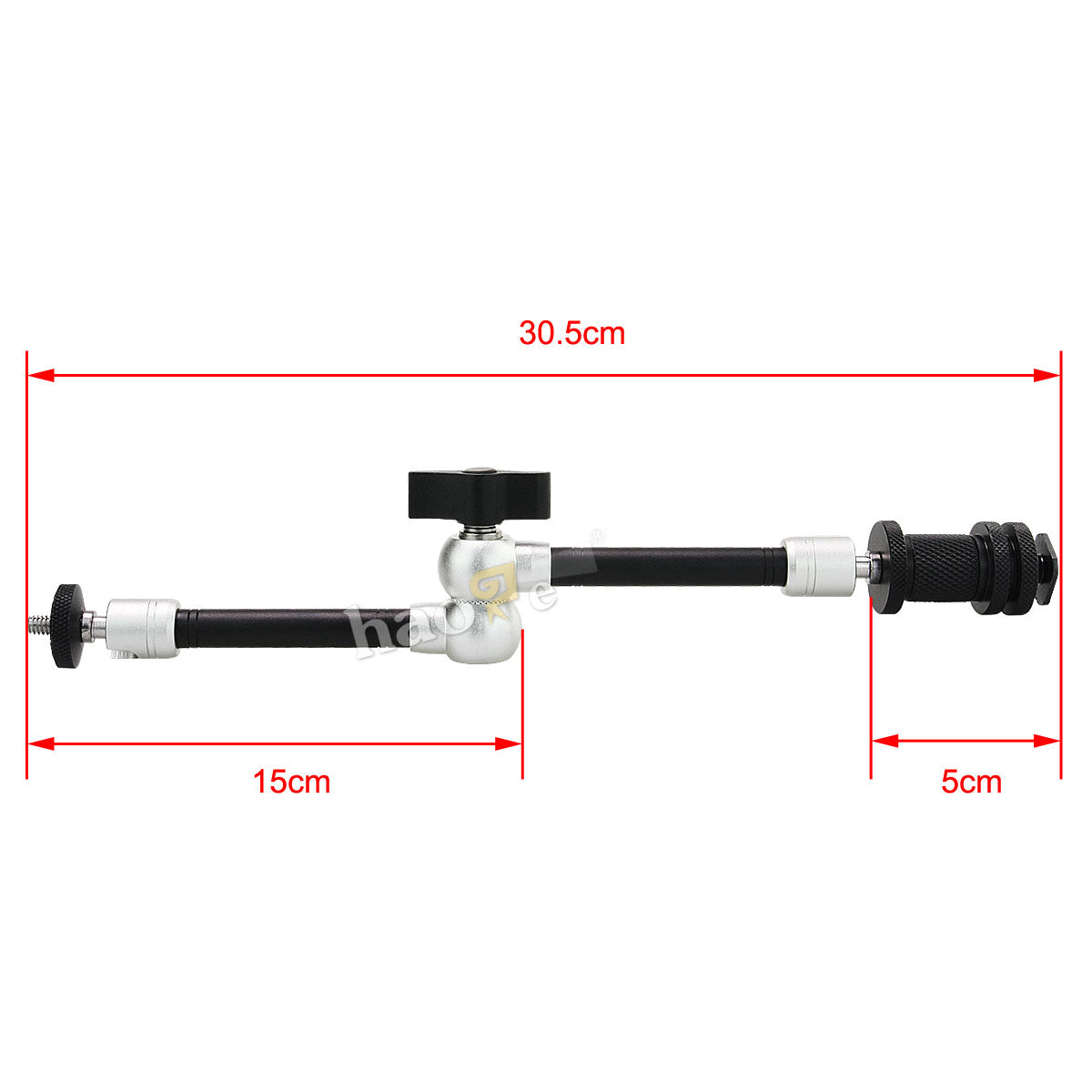 Haoge 11 inch Articulating Friction Magic Arm with Small Clamp Crab Pliers Clip for HDMI LCD Monitor LED Light DSLR Camera Video Tripod