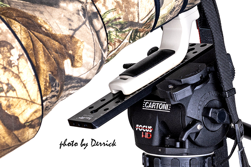 Haoge 220mm Camera Long Sliding Quick Release Plate specifically designed for CARTONI Focus 8S, Focus HD, e-Focus, Lambda 10, Spinhead Tripod Fluid Video Head