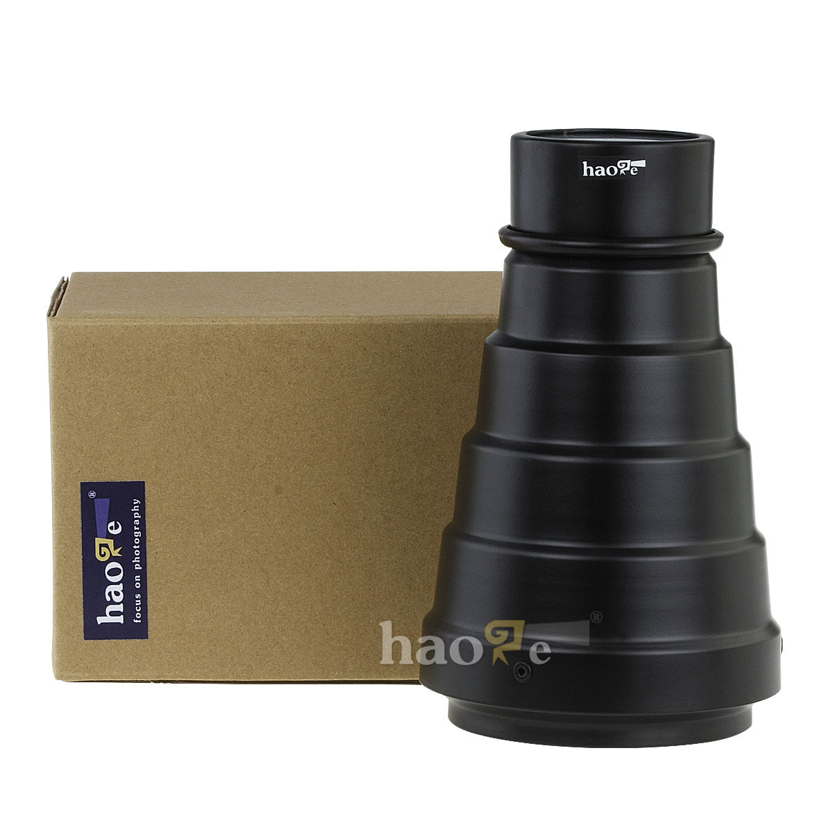 Haoge Metal Conical Snoot with Honeycomb Grid and Color Gel Filter Kit for Balcar Paul C Buff AlienBees Einstein White Lightning Studio Strobe Monolight Photography Flash Light