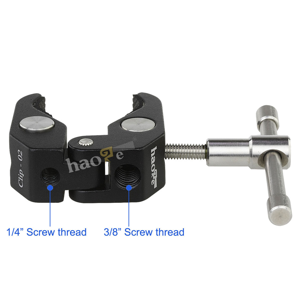Haoge 7 inch Stainless Steel Articulating Friction Magic Arm with Large Clamp Crab Pliers Clip for HDMI LCD Monitor LED Light DSLR Camera Video Tripod Blue