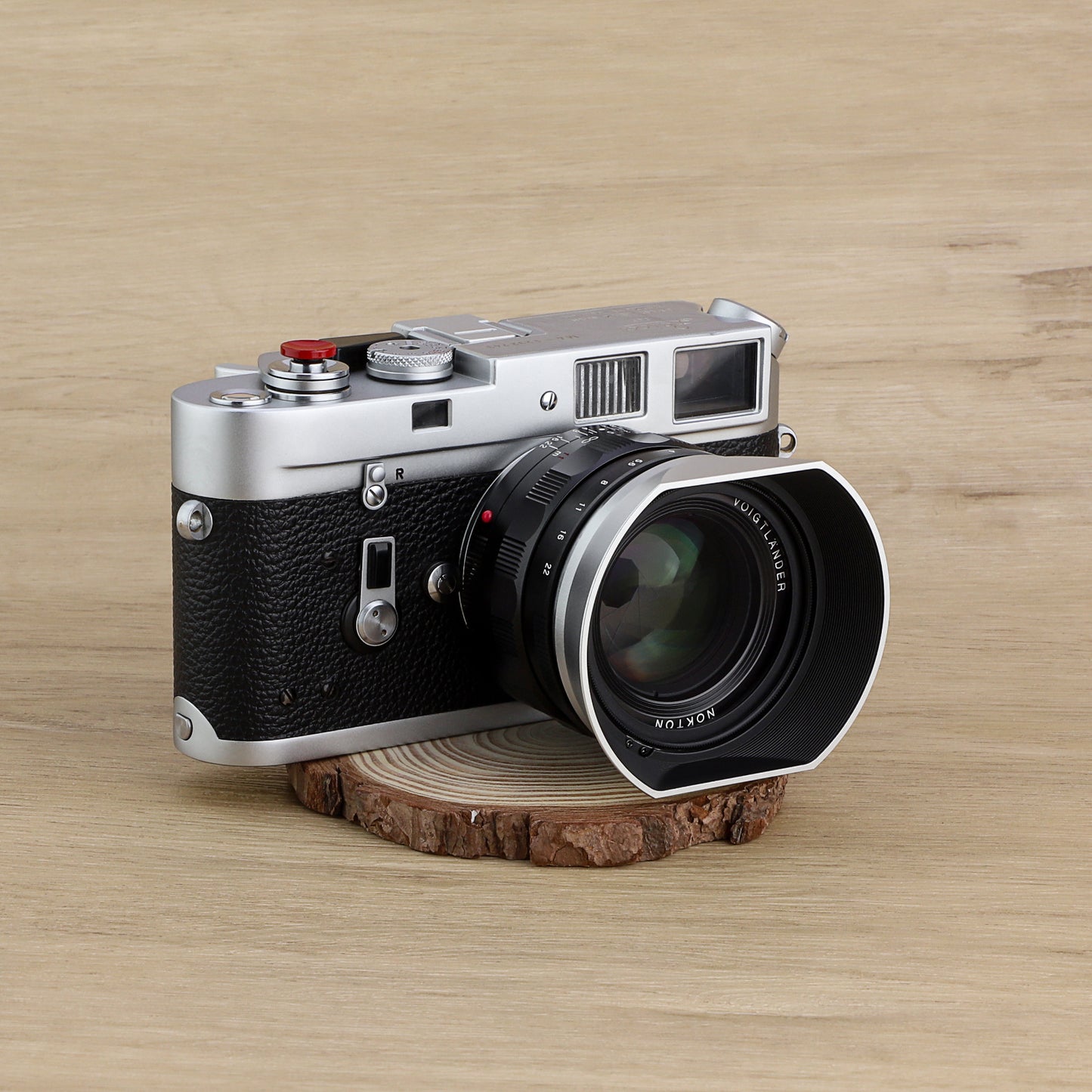 Haoge Metal Square Bayonet Lens Hood for Voigtlander Nokton Aspherical ASPH 40mm f1.2 VM,35mm f/1.2 II/III VM, 50mm f1.2 VM Leica M-Mount Lens replaces LH-8 Shade LH-VM35MS Silver