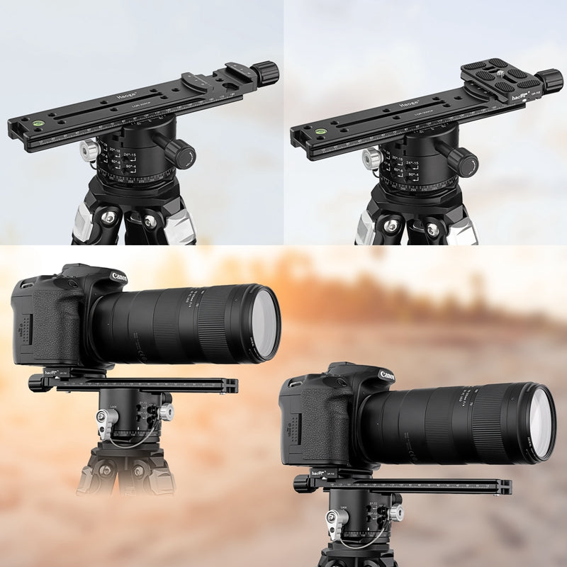 Haoge PA-64T 64mm Panoramic Panorama Pano Indexing Index Rotator Tripod Monopod Head - 10 Detent Interval Quick Release Clamp fit Arca Swiss