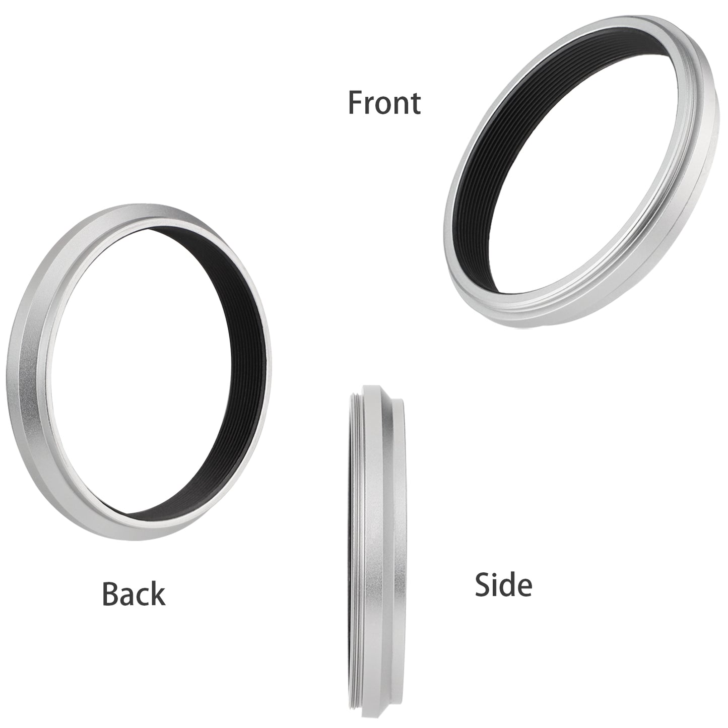 Haoge Lens Filter Adapter Ring for Fujifilm X100VI Fuji FinePix X100V Camera fit 49mm UV CPL ND Filter Lens Cap Replace Fujifilm AR-X100 Silver