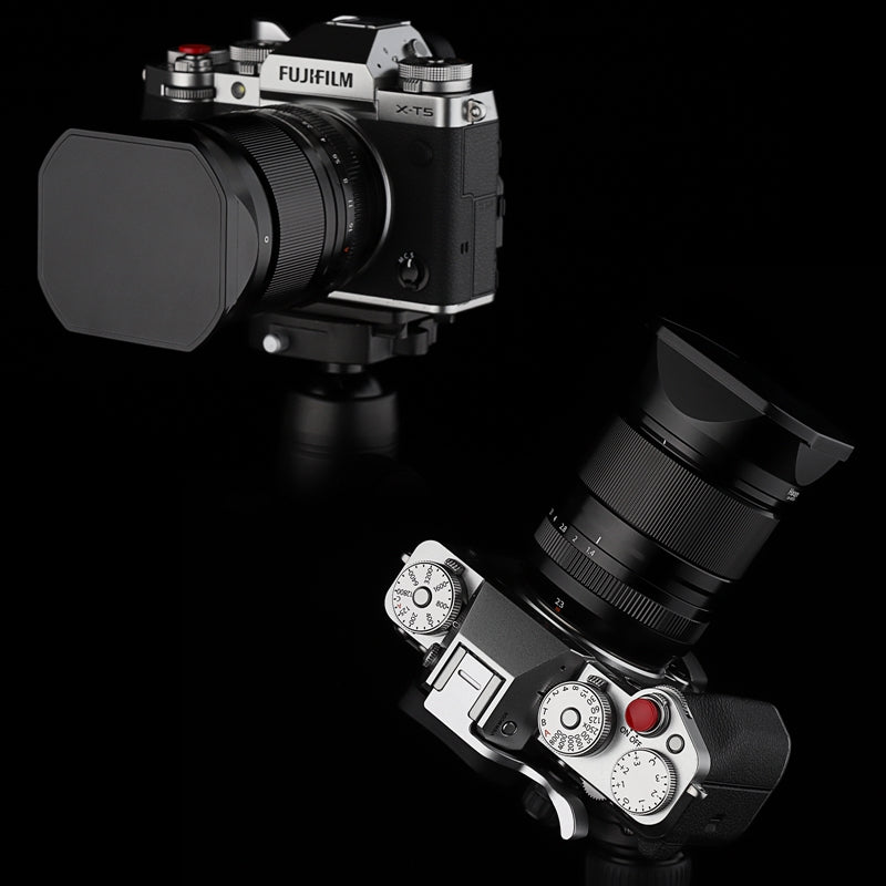 Haoge Metal Square Lens Hood for Fujifilm Fujinon Fuji XF 16-50mm F2.8-4.8 R LM WR lens Replaces LH-XF23 II/LH-XF23-2 Lens Hood with a Hood Cap
